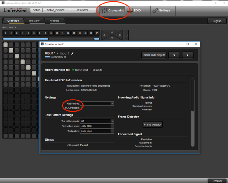 How to Change the EDID on a Lightware Matrix – CT Knowledge Base